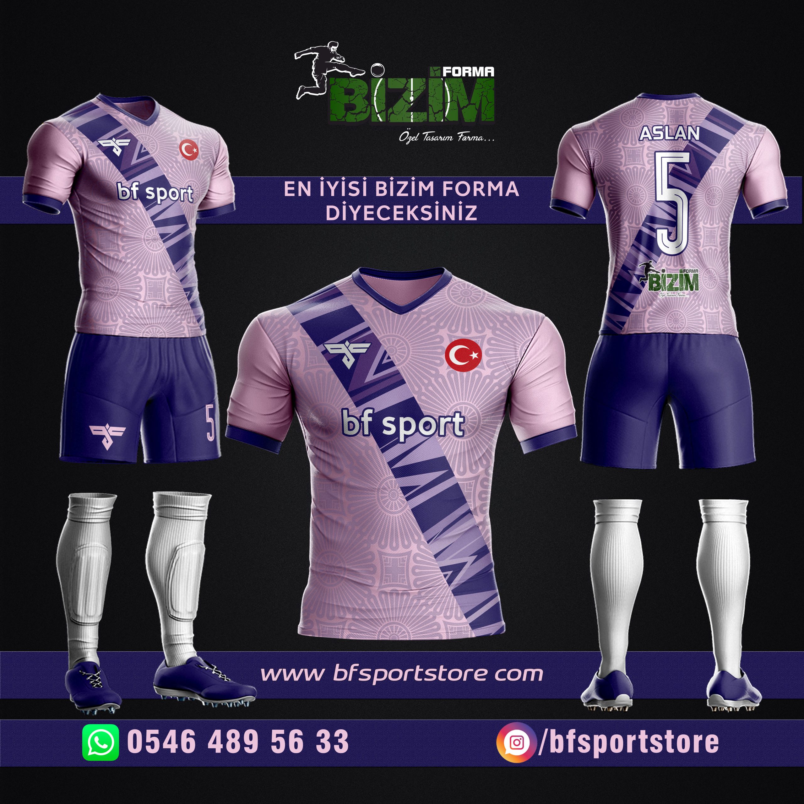 pembe-fuşya-mor-desenli-futbol-formasi